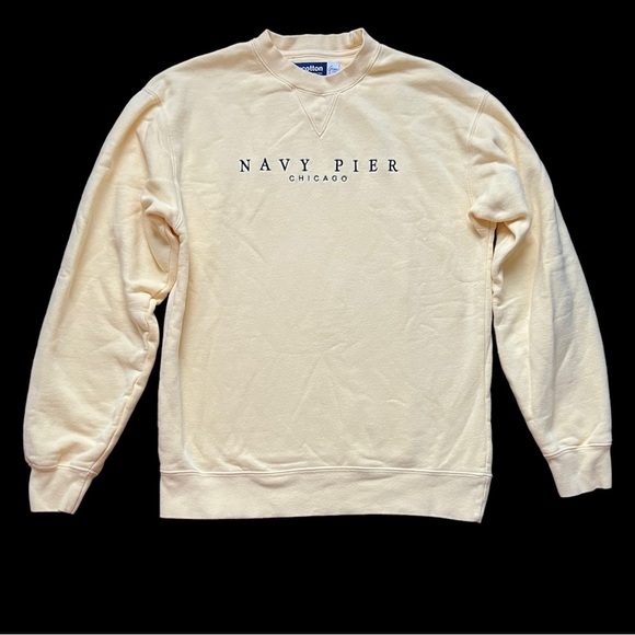 Big Cotton | Tops | Big Cotton Navy Pier Chicago Sweatshirt Small | Poshmark